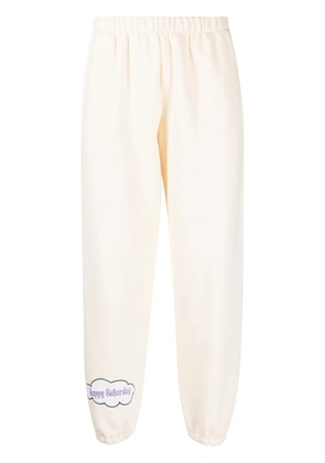 Natasha Zinko Happy Saturday cotton track pants - Neutrals