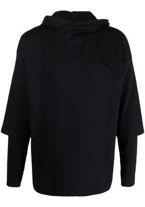 Alchemy layered drop-shoulder hoodie - Black