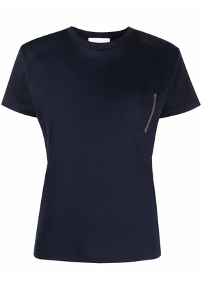 Fabiana Filippi bead-detail pocket T-shirt - Blue