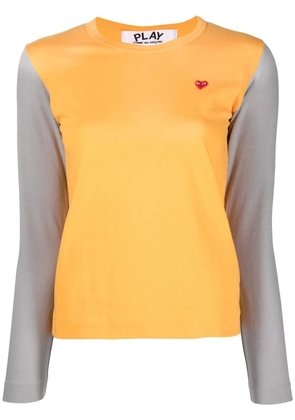 Comme Des Garçons Play two-tone sweater - Yellow