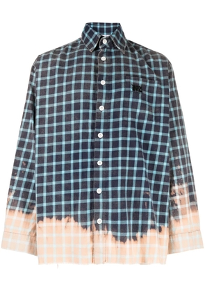 Natasha Zinko Bunny Heart-print checked shirt - Blue