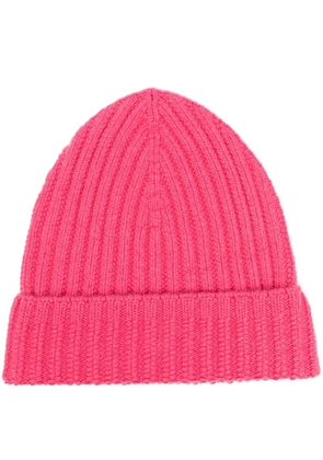 Barrie ribbed cashmere beanie - Pink