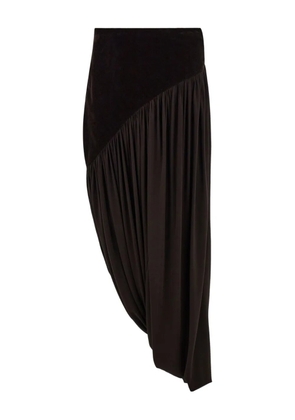 Ferragamo stretch draped skirt - Brown