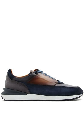 Magnanni panelled low-top sneakers - Blue