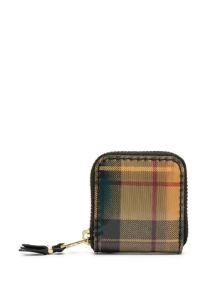 Comme Des Garçons Wallet tartan-check lenticular wallet - Yellow