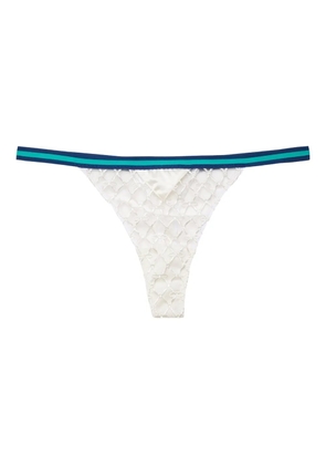 Fleur Du Mal Match Point thong - White