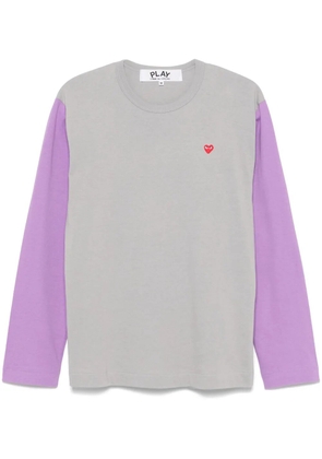 Comme Des Garçons Play heart-patch T-shirt - Grey