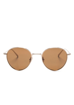 TOTEME logo-engraved round-frame sunglasses - Gold