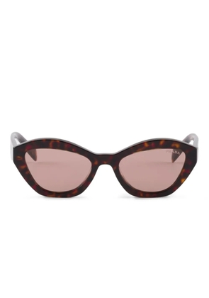 Prada Eyewear geometric-frame sunglasses - Brown