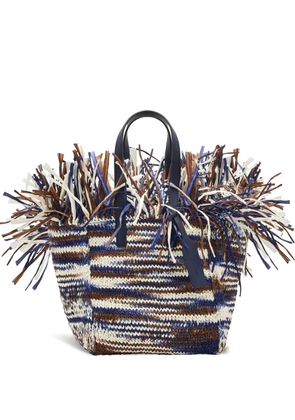 Oscar de la Renta striped tote bag - Blue