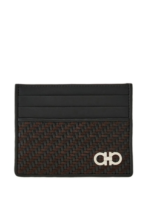 Ferragamo woven leather cardholder - Brown