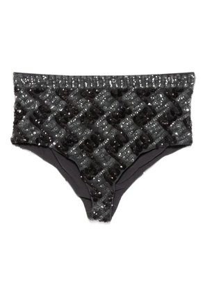 P.A.R.O.S.H. patterned sequin-embellished mini shorts - Grey