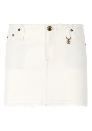 Roberto Cavalli denim mini skirt - Neutrals