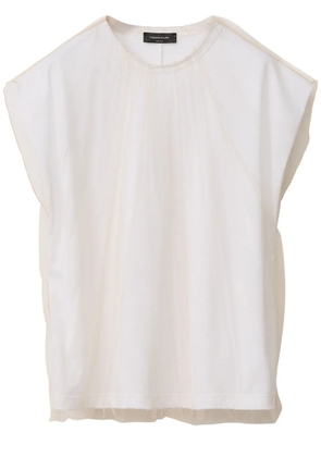 Fabiana Filippi organza-overlay top - White