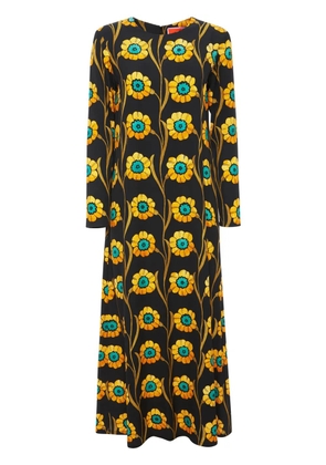 La DoubleJ Swing floral-print dress - Black