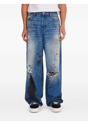 Nahmias distressed wide-leg jeans - Blue