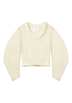 Axel Arigato balloon-sleeve round-neck sweater - White