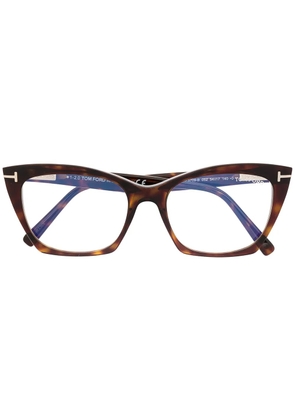 TOM FORD Eyewear cat-eye frame glasses - Brown