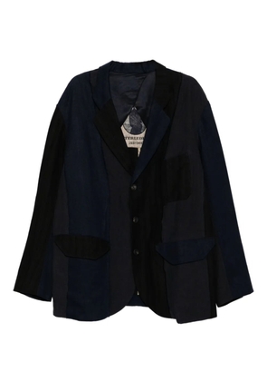 Ziggy Chen patchwork blazer - Blue