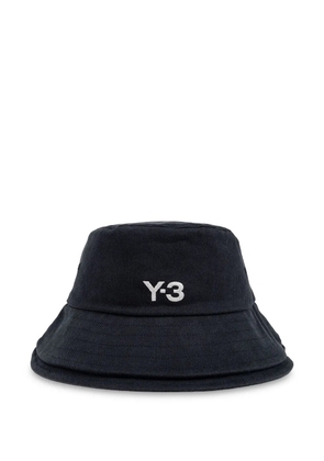 Y-3 logo-print bucket hat - Black