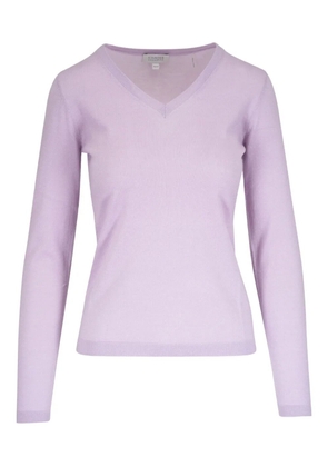 Kinross Cashmere V-neck jumper - Purple