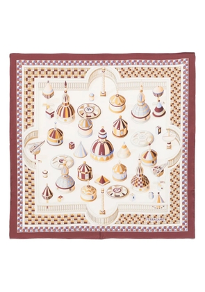 Ferragamo Nadir-print silk scarf - Neutrals