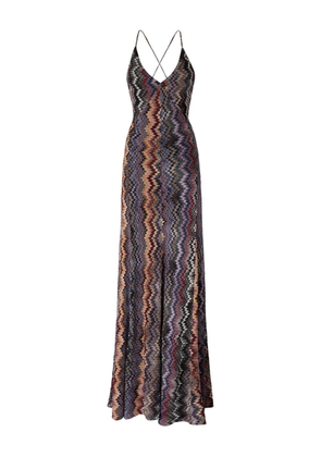 Missoni zigzag-pattern maxi dress - Blue