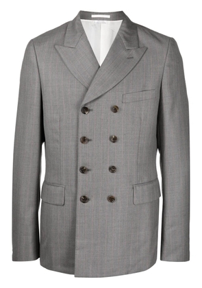 Comme des Garçons Homme Plus check-pattern wool double-breasted blazer - Grey