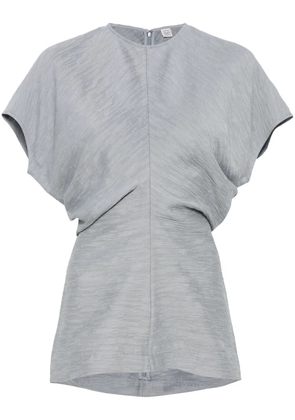 TOTEME slouch-waist crinkled top - Blue