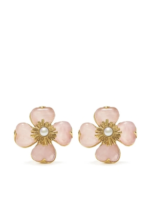 Goossens Trefle quartz earrings - Gold