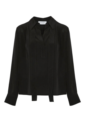 Yves Salomon tie-neck blouse - Black