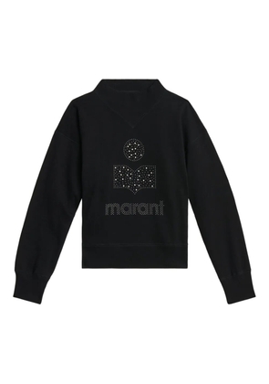 MARANT ÉTOILE Moby studded-logo sweatshirt - Black