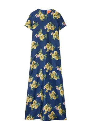 La DoubleJ Swing floral-print maxi dress - Blue