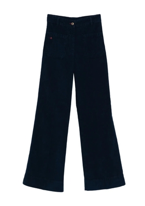 Victoria Beckham corduroy front-pocket trousers - Blue