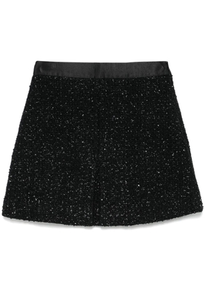 Emporio Armani lurex sequinned mini skirt - Black