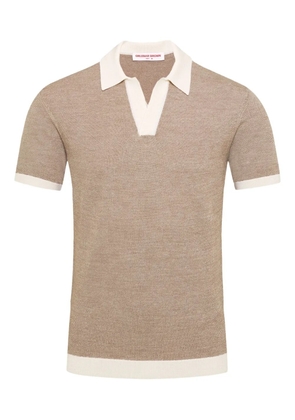 Orlebar Brown contrast-band polo shirt - Neutrals