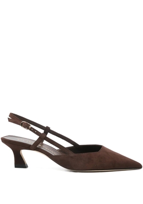 Stuart Weitzman 50mm Vinnie slingback pumps - Brown