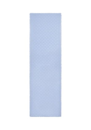 Tory Burch T monogram-jacquard scarf - Blue