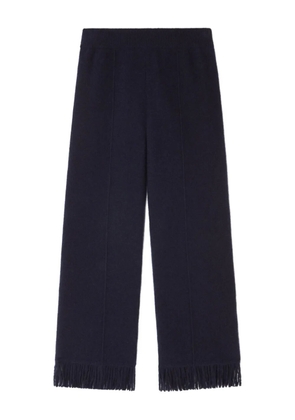 Alanui fringe-detail trousers - Blue