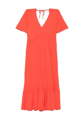Ba&Sh Victoria tie-neck tiered dress - Orange