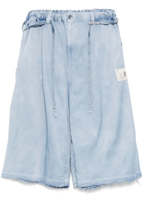 Maison MIHARA YASUHIRO C/R bleached shorts - Blue