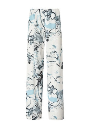 Genny floral-print trousers - Blue