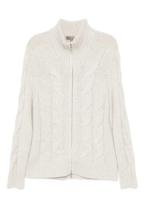 N.Peal chunky cable cardigan - Neutrals