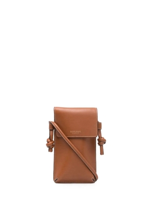 Aspinal Of London Ella leather phone case - Brown