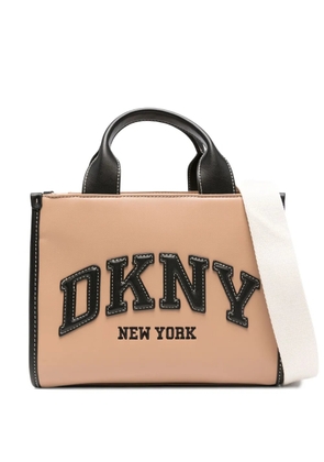 DKNY small Hadlee logo-embroidered tote bag - Neutrals