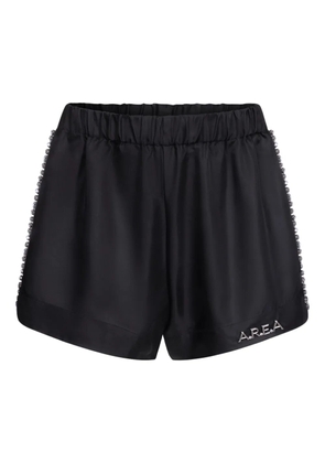 AREA crystal trim track shorts - Black