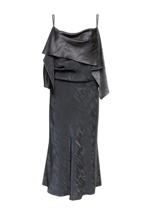 MM6 Maison Margiela ruffled strap midi dress - Grey