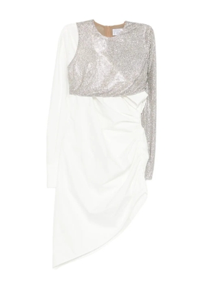 Giuseppe Di Morabito rhinestone-embellished draped dress - White