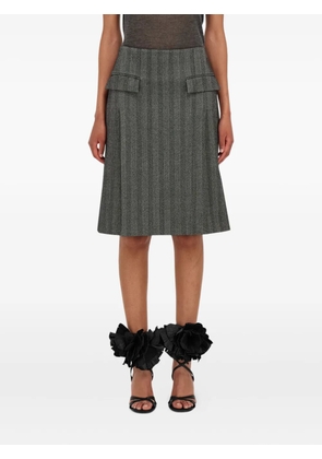 Ferragamo pinstripe flap-pocket mini skirt - Black