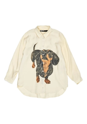 Bimba y Lola dog print buttoned shirt - Neutrals